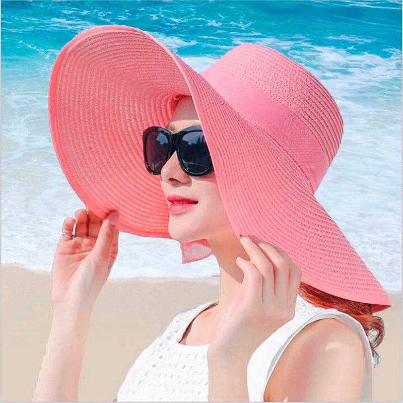 Straw Hat With Bow In Many Colors Uv Protection - AdDRESSingMe