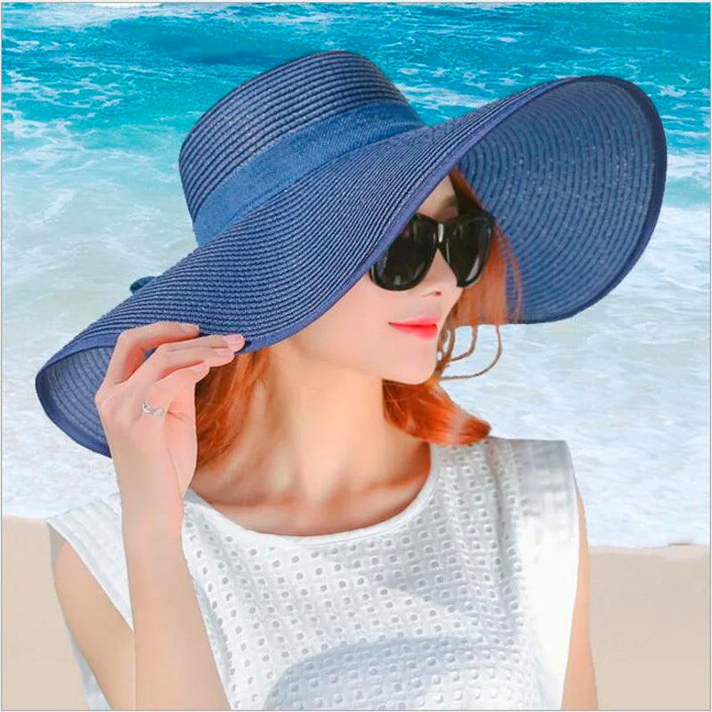 Straw Hat With Bow In Many Colors Uv Protection - AdDRESSingMe