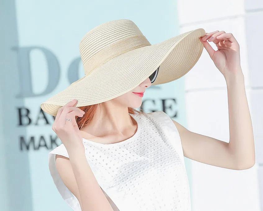 Straw Hat With Bow In Many Colors Uv Protection - AdDRESSingMe