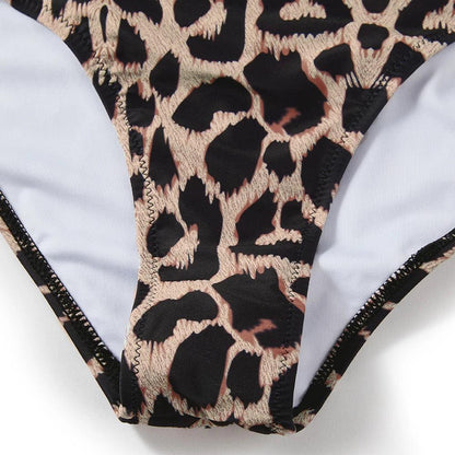 One Piece Leopard and Black Swimsuit - AdDRESSingMe