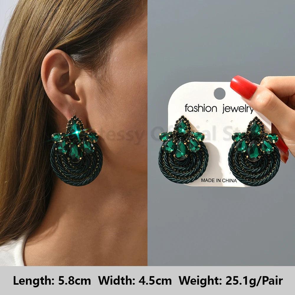 Green Rhinestone in Fashion Circle - AdDRESSingMe