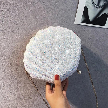 Sequined Seashell Shoulder Bag - AdDRESSingMe