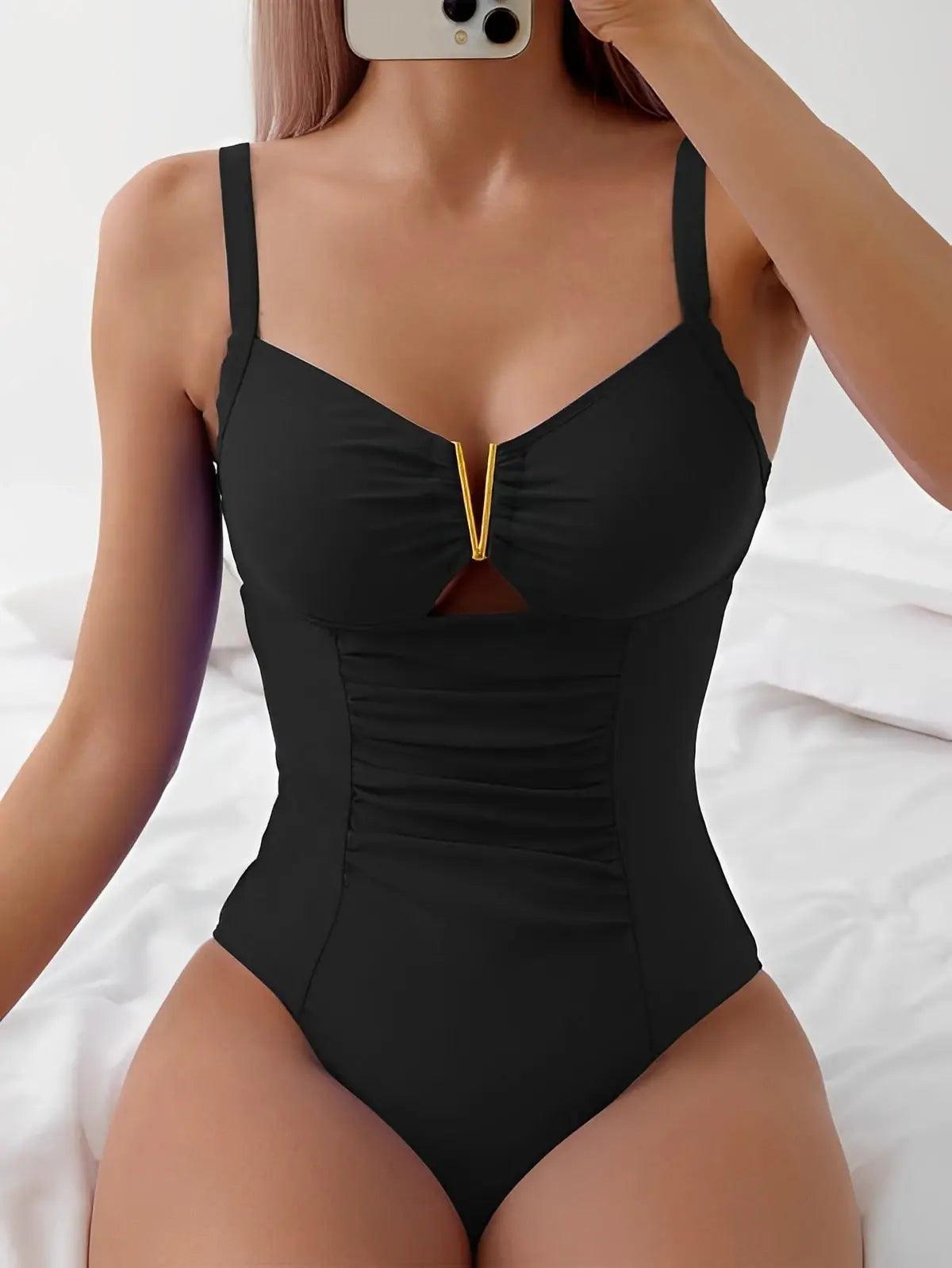 Cut Out Front Swimsuit - AdDRESSingMe