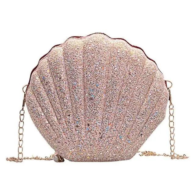 Sequined Seashell Shoulder Bag - AdDRESSingMe