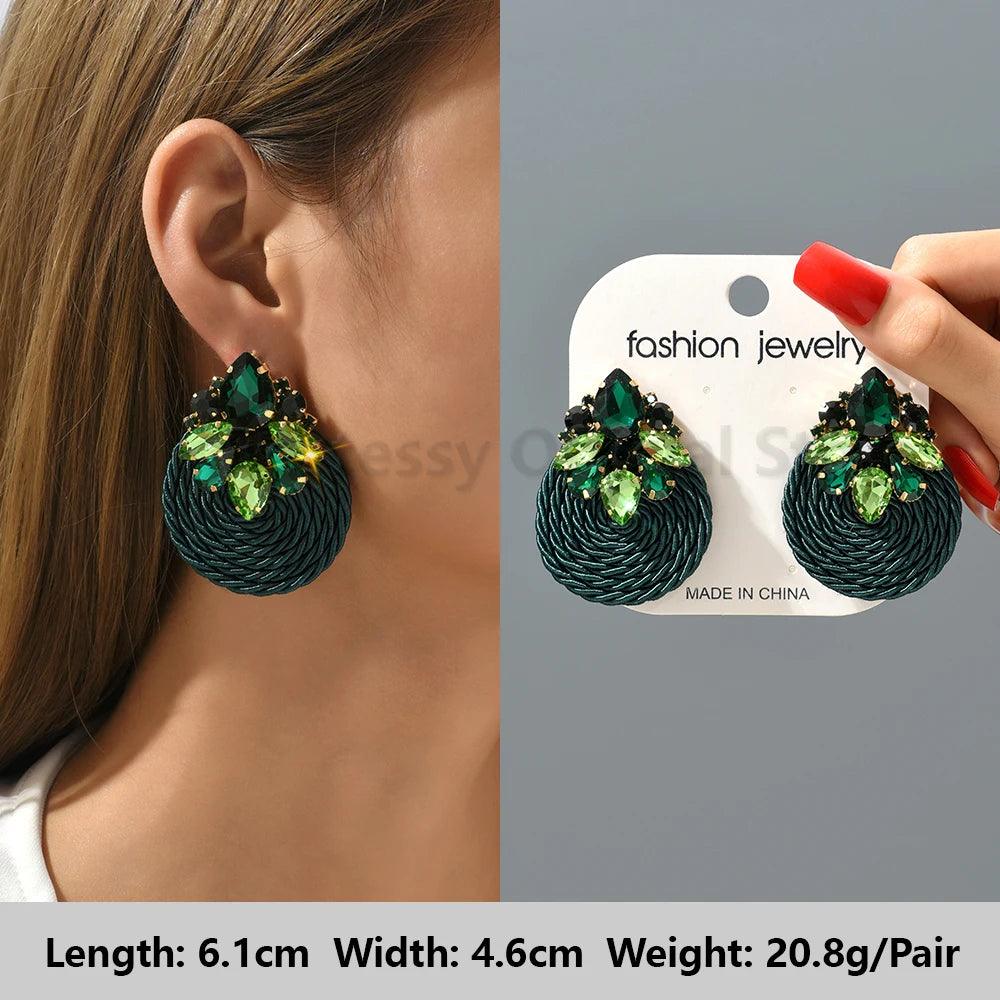 Green Rhinestone in Fashion Circle - AdDRESSingMe