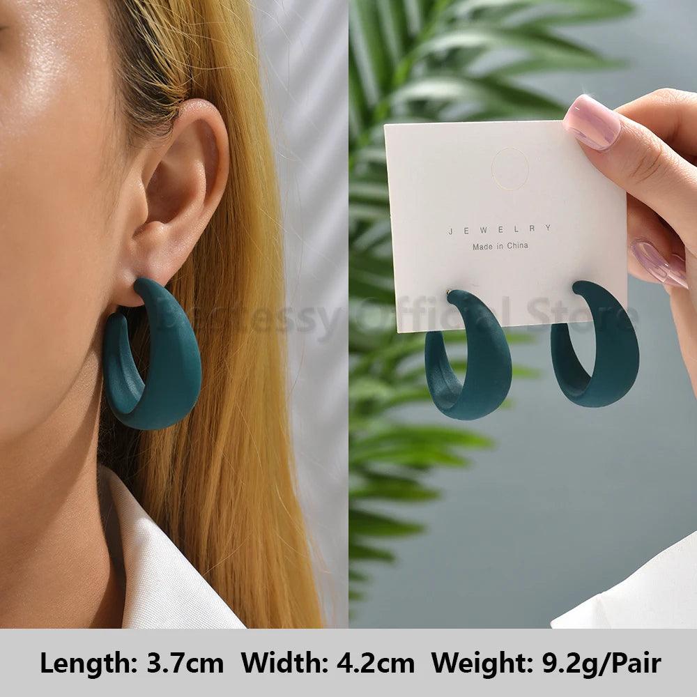 Teal Drop Loop Earring - AdDRESSingMe