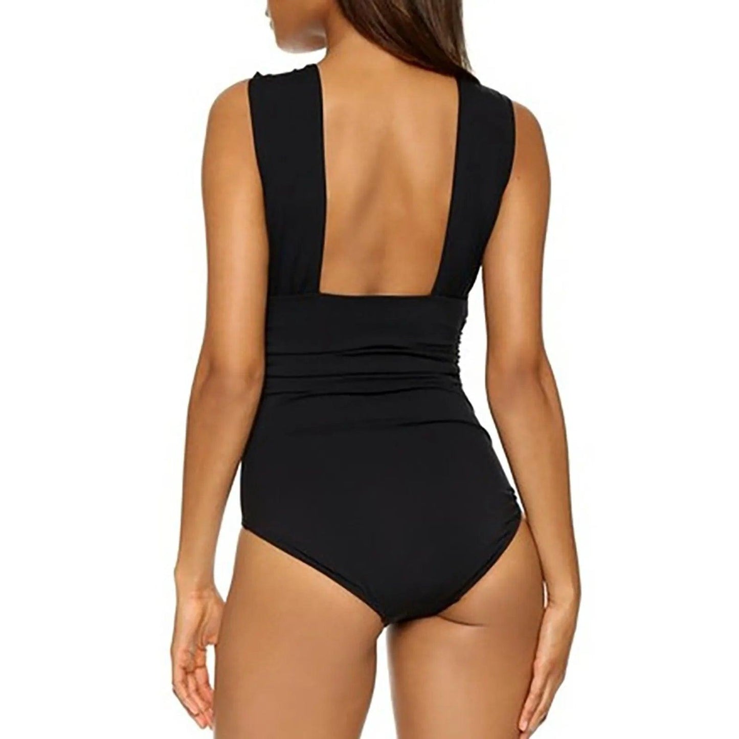 Criss Cross Front One Piece Swimsuit - AdDRESSingMe